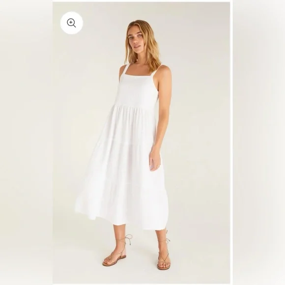 Z Supply | Dresses | Z Supply Analise White Midi Sundress White Size Xs  Worn Once | Poshmark